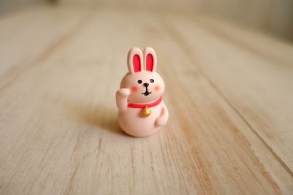 画像1: デコレ　コンコンブル　福招き　うさぎ (1)