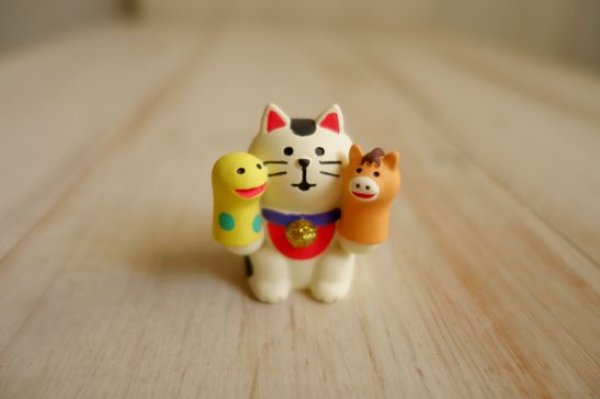 画像1: デコレ　コンコンブル　干支あそび猫　へびと馬 (1)