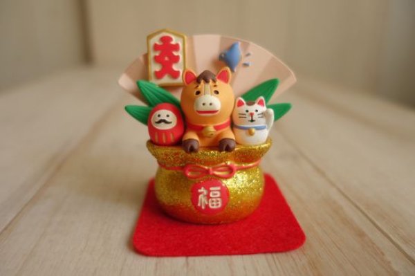 画像1: デコレ　コンコンブル　宝袋からひょっこり馬 (1)