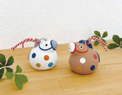 画像1: デコレ　コンコンブル　干支土鈴　午　茶