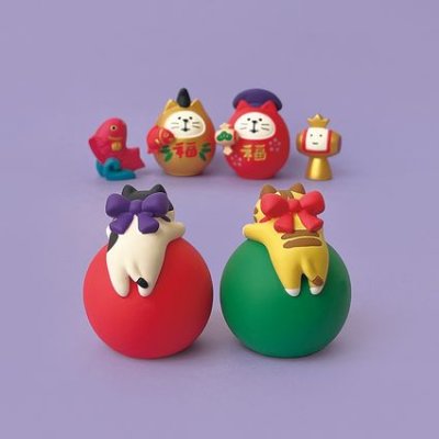 画像2: デコレ　コンコンブル　だるまLOVE猫　赤