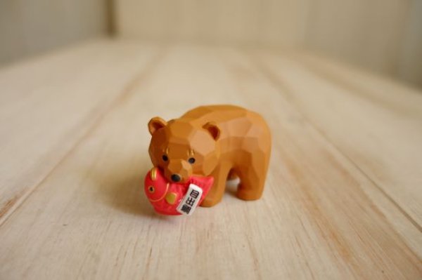 画像1: デコレ　コンコンブル　福運び木彫熊 (1)