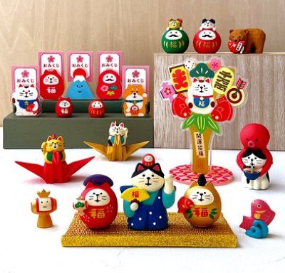 画像1: デコレ　コンコンブル　福運び木彫熊