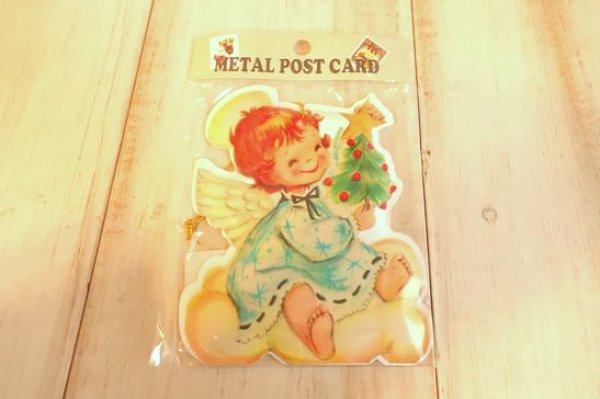 画像1: メタルダイカットポストカード　X'mas　エンジェルツリー (1)