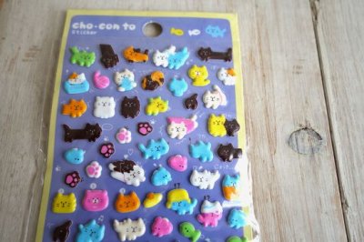 画像1: クーリア　ちょこんとステッカー　にゃんこ