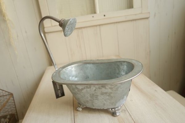 画像1: ブリキバスタブポット　M (1)