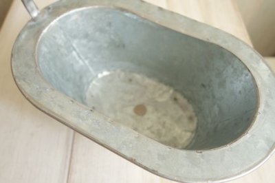 画像1: ブリキバスタブポット　M