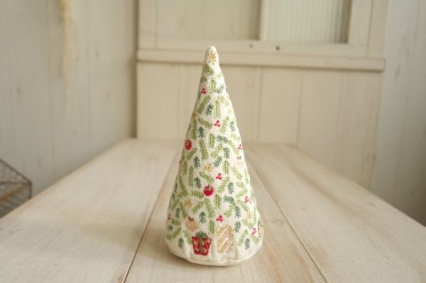画像1: 刺繍オーナメントツリー　M (1)