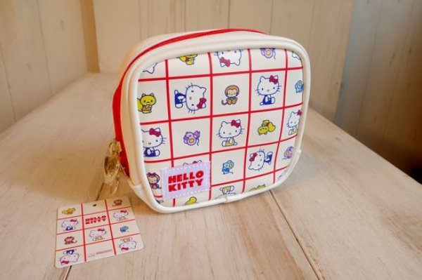 画像1: スクエアポーチ　レトロSC４　ハローキティ (1)