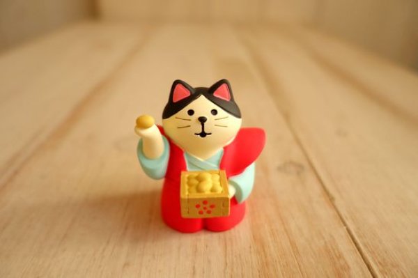 画像1: デコレ　コンコンブル　かみしもで豆まき猫　赤 (1)