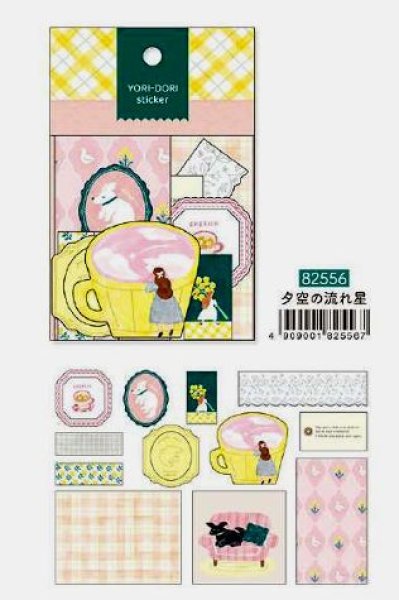 画像1: YORI－DORIステッカー　夕空の流れ星 (1)