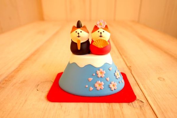 画像1: デコレ　コンコンブル　富士乗り猫雛 (1)