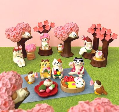 画像1: デコレ　コンコンブル　桜なりきり猫