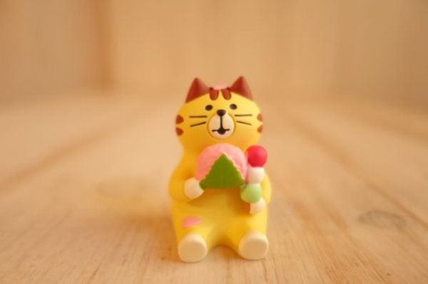 画像1: デコレ　コンコンブル　花見和菓子猫 (1)