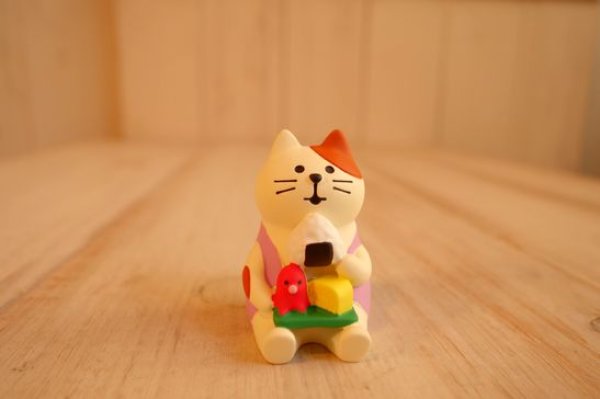 画像1: デコレ　コンコンブル　おむすびピクニック猫 (1)