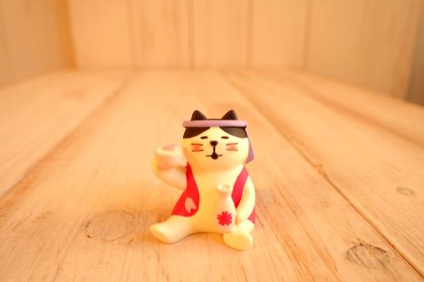 画像1: デコレ　コンコンブル　乾杯お花見猫 (1)