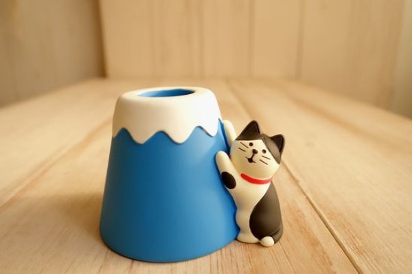 画像1: デコレ　コンコンブル　富士でつめとぎペンスタンド　はちわれ猫 (1)