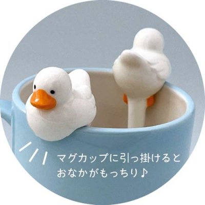 画像1: デコレ　ぽちゃひる　あひるスプーン