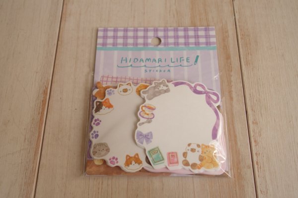 画像1: ヒダマリライフステッカー　キャット (1)