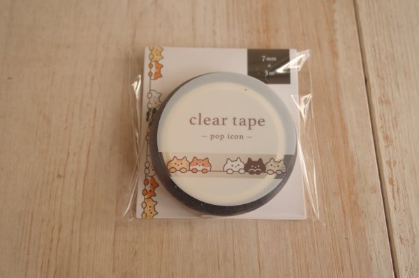 画像1: クリアテープ　7mm　ポップアイコン　ヒョッコリ (1)