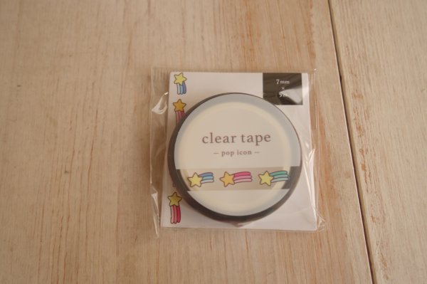画像1: クリアテープ　7mm　ポップアイコン　ホシ (1)