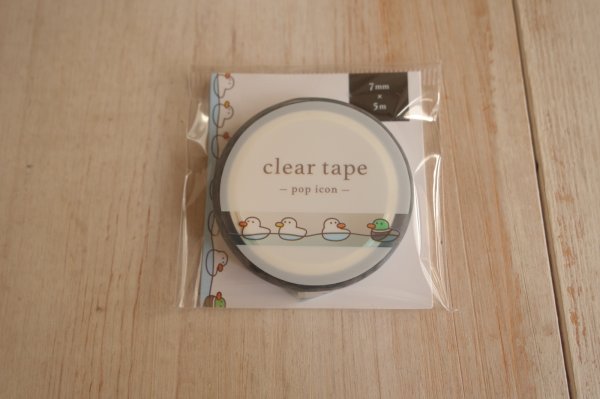 画像1: クリアテープ　7mm　ポップアイコン　アヒル (1)