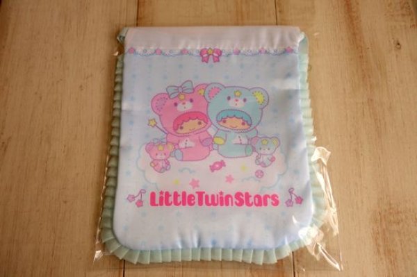 画像1: リトルツインスターズ　フリル巾着　パフポフ (1)