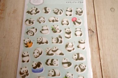 画像2: マメマメアニマルステッカー　パンダ