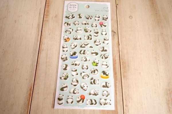 画像1: マメマメアニマルステッカー　パンダ (1)