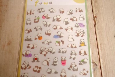 画像2: プチフワステッカー　パンダ