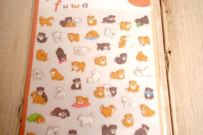 画像1: プチフワステッカー　シバイヌ