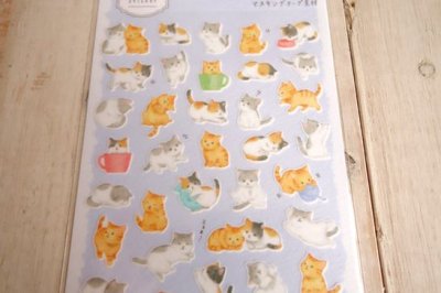 画像2: マメマメアニマルステッカー　ネコ