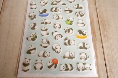 画像1: マメマメアニマルステッカー　パンダ