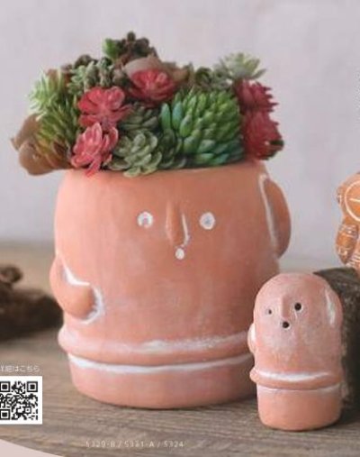 画像2: テラコッタポット　はにわ　S