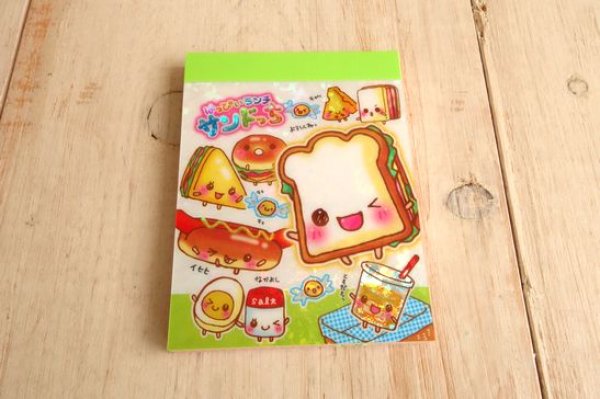 画像1: 平成メモリー　ホログラムちっちゃいメモ　はっぴいランチサンドっち (1)