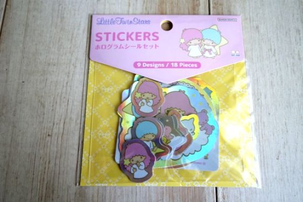 画像1: ホログラムシールセット　リトルツインスターズ (1)