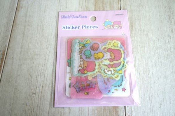 画像1: フレークシール　リトルツインスターズ　ピンク (1)