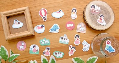 画像2: 和紙フレークシール　とことこハイジ