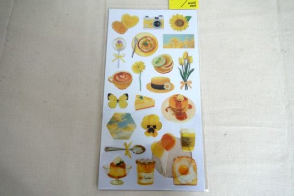 画像1: シアーフォトモチーフシール　イエロー (1)