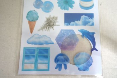 画像2: シアーフォトモチーフシール　ブルー