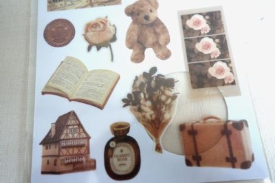 画像2: シアーフォトモチーフシール　ブラウン