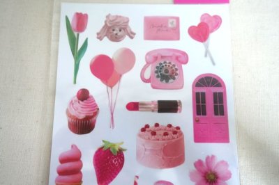 画像1: シアーフォトモチーフシール　ピンク