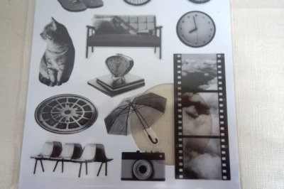 画像2: シアーフォトモチーフシール　モノクローム