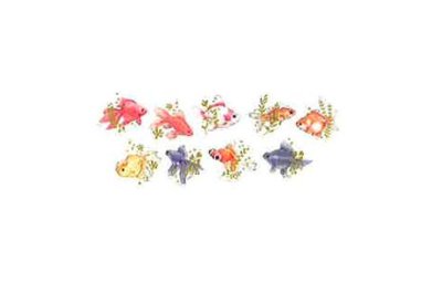 画像1: パピアプラッツ　MILINAフレークシール　LOVE Goldfish