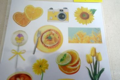 画像1: シアーフォトモチーフシール　イエロー