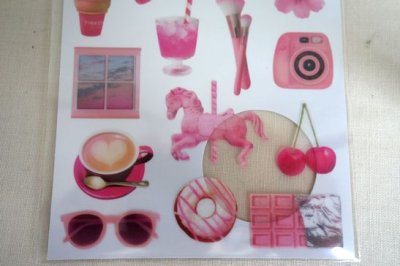 画像2: シアーフォトモチーフシール　ピンク