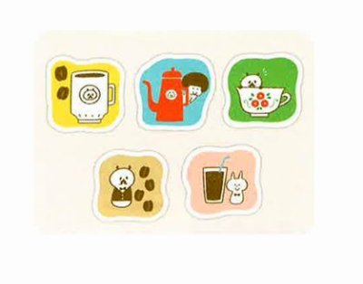 画像1: パピアプラッツ　mizutamaフレークシール　カフェ