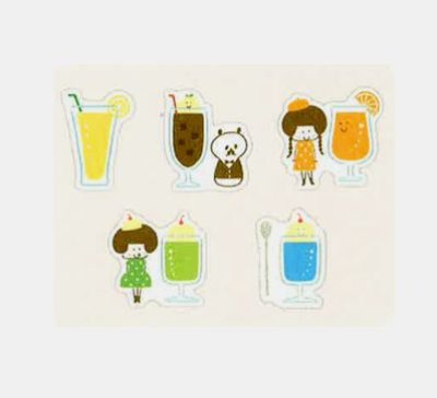 画像1: パピアプラッツ　mizutamaフレークシール　ドリンク