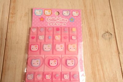 画像1: ハローキティ90's　タイルシール　カオハナ
