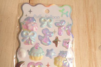画像1: クーリア　パフィーバルーンステッカー　ブルー